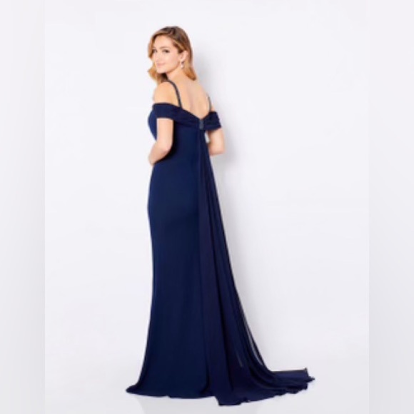 Cameron Blake Navy Evening Gown - Picture 3 of 10